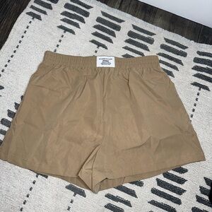 SHEIN Beige Elastic Waist Shorts